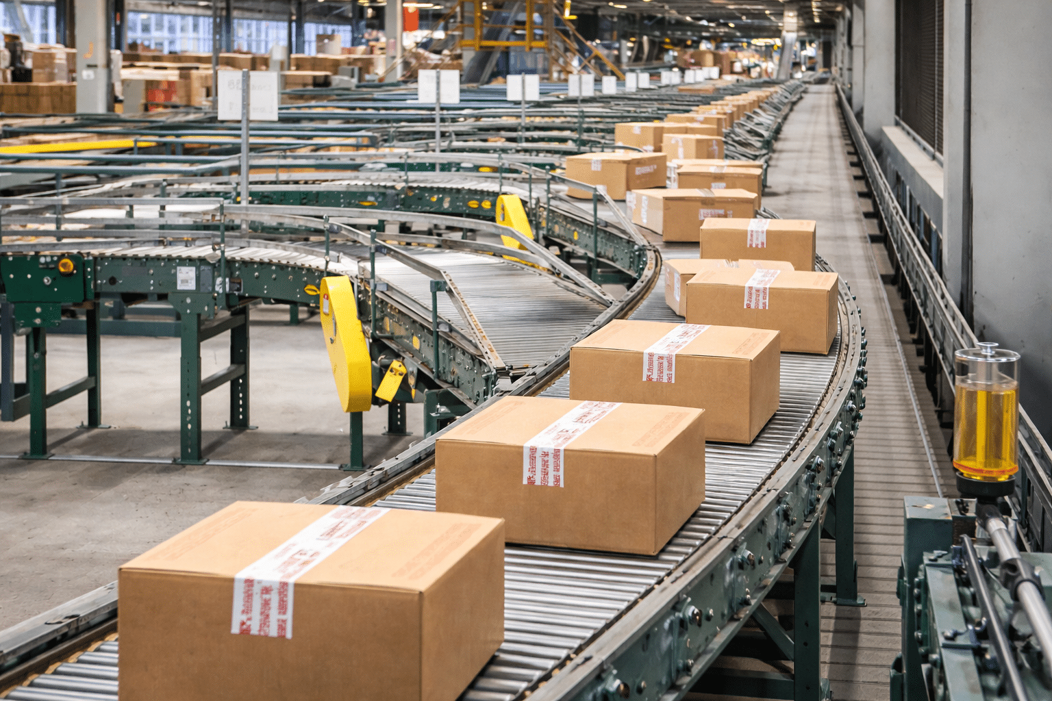 High speed automated package sortation conveyor