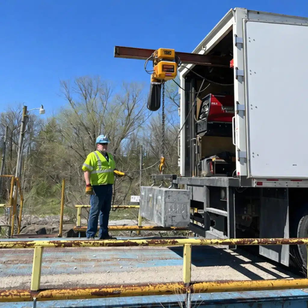 Certified weight testing procedure for heavy industrial scales