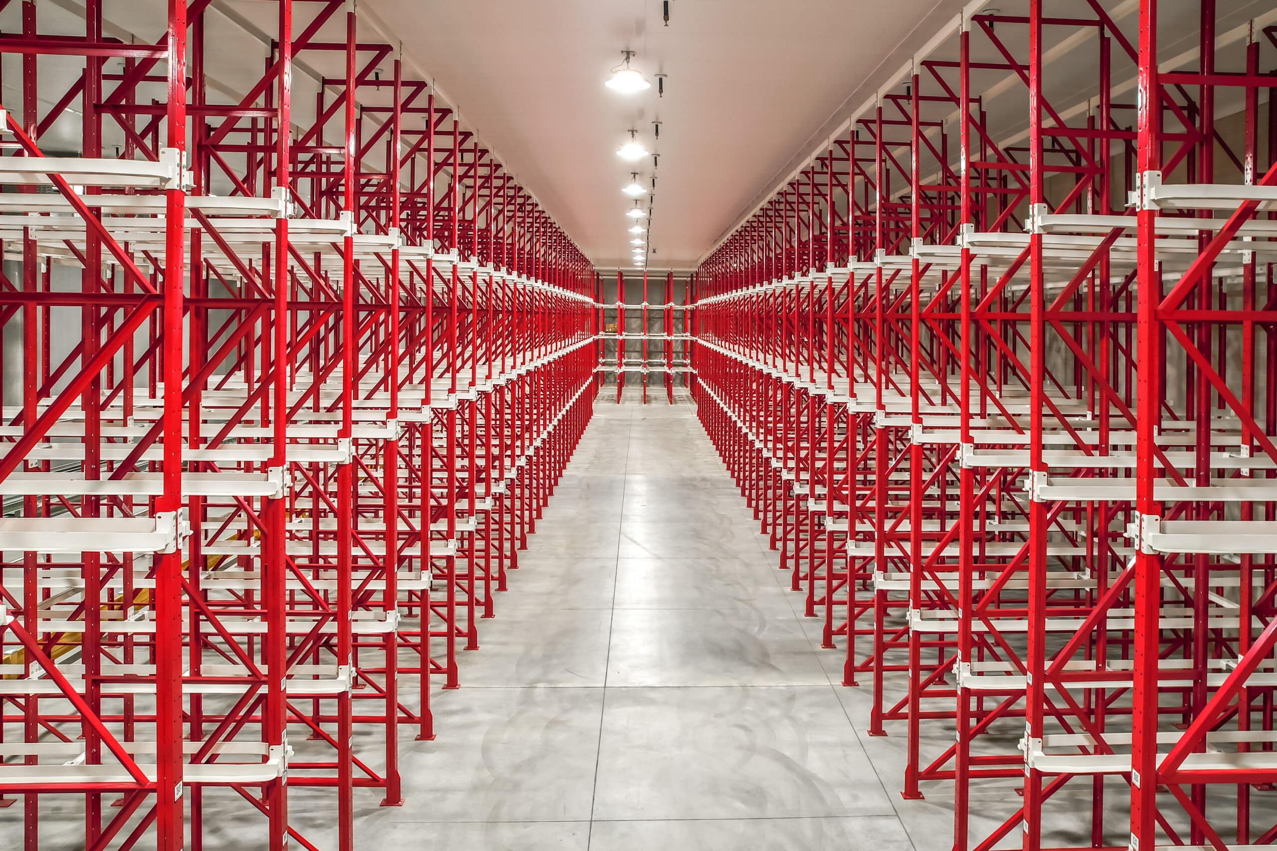 Heavy-duty warehouse racking installation engineered by RMH Systems